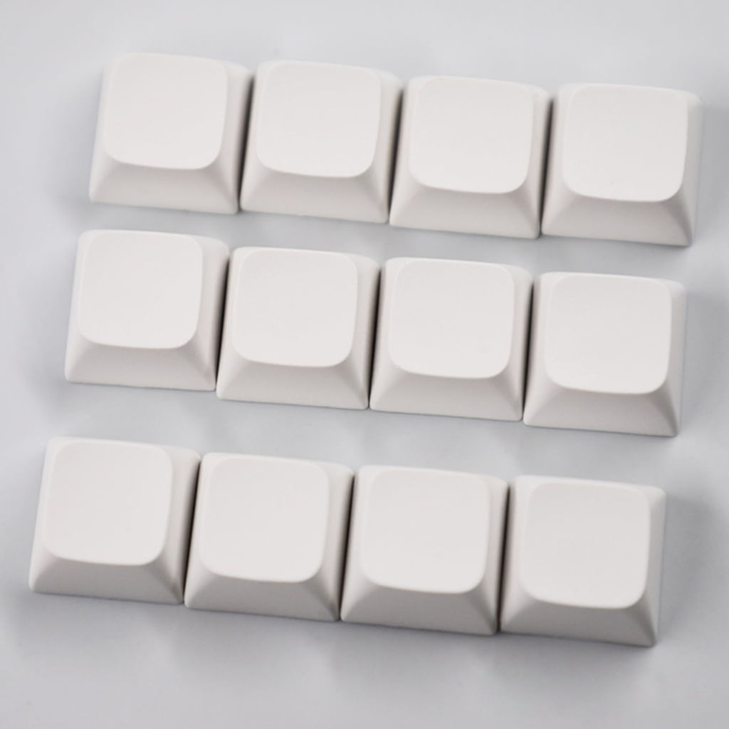 Tizuqe Minimalistic White Mechanical Keyboard Keycaps Blank Keycaps for 108 104 100 980