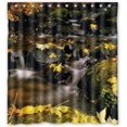 thumbnail image 1 of Cortina de ducha ABPHQTO Río Otoño Impermeable 160x180 cm, 1 of 2