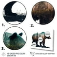 thumbnail image 3 of Designart Double Exposure Of A Bear With Forest II Canvas Wall Art, 3 of 5