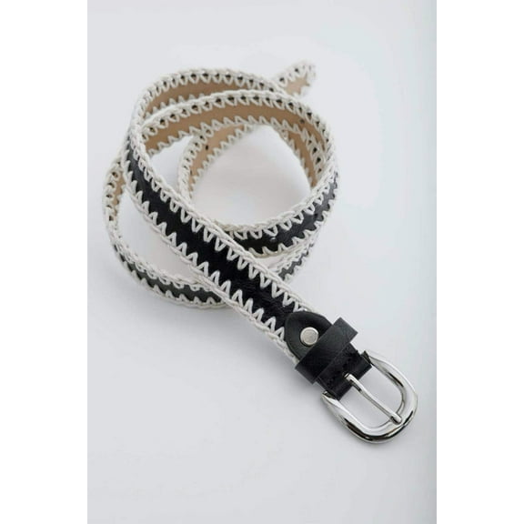 Crochet Vegan Leather Belt