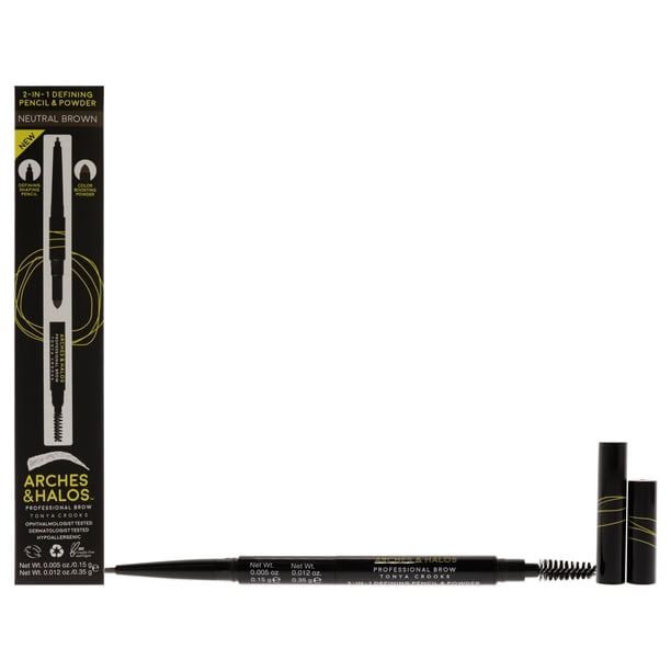 Maquillaje Lápiz y polvo definidor de cejas Arches and Halos 2 en 1 Marrón neutro 0.017 oz