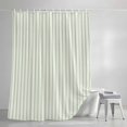 thumbnail image 3 of Green Striped Shower Curtains for Bathroom, Modern Boho Vertical Stripes Waterproof Fabric Shower Curtain, Decorative Bathroom Curtain for Bathtub, 72"x84", No Hooks Included, 3 of 9