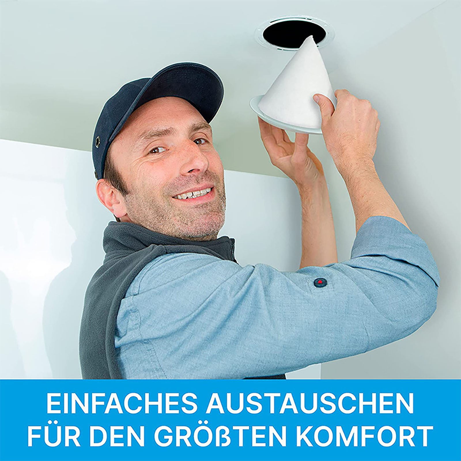 vhbw 10x Filtres coniques pour ventilation, VMC par ex. compatible avec Helios, Maico, Pluggit