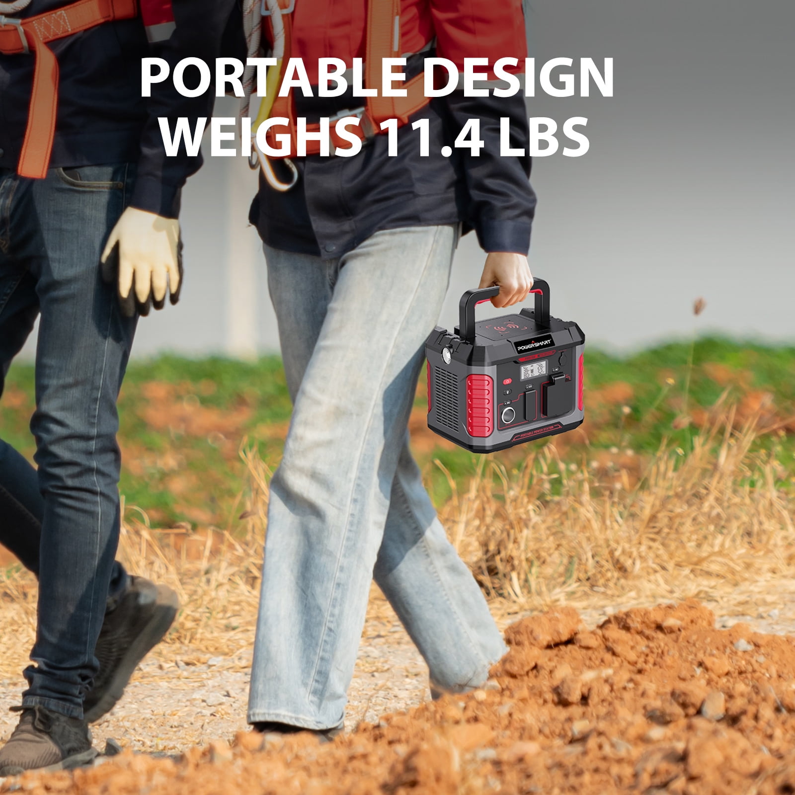 PowerSmart Portable Power Station 288Wh, Solar Generator Peak 1000W AC Output for Outdoors