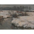 thumbnail image 2 of Hans von Hayek 14x11 Black Ornate Wood Framed Double Matted Museum Art Print Titled: Bach in Winter (Landscape) (1907), 2 of 5