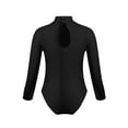 thumbnail image 5 of Venjoe Girls Ballet Gymnastics Leotard Bodysuit Kids Skating Dancewear Practice Stage Dance Costume Black 9-10, 5 of 6