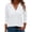 White, variant on 3/4 Length Sleeve Womens Tops Spring Summer V Neck Plain Casual Blouse Office Work Shirts Solid Basic Tee Tops
