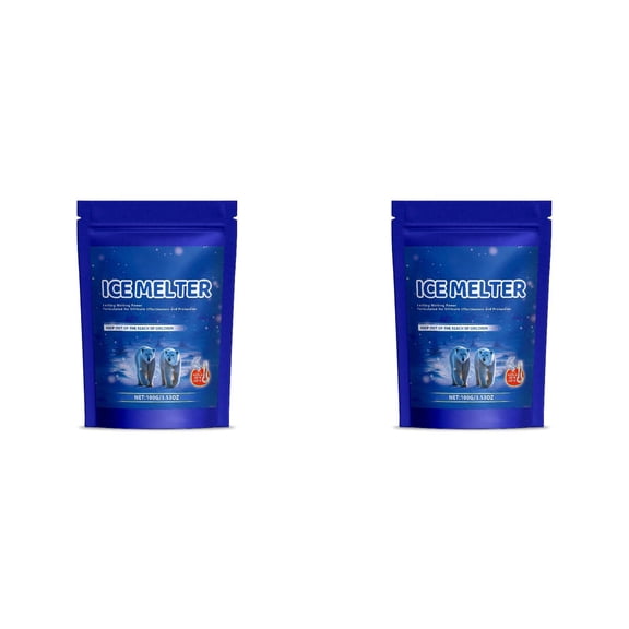 Luluganb 2 Pack Ice Melt Safer for Concrete -20 lb Bag,Snow Salt Ice Melt,Salt for Snow and Ice Removal,Sidewalk Salt,Driveway Salt
