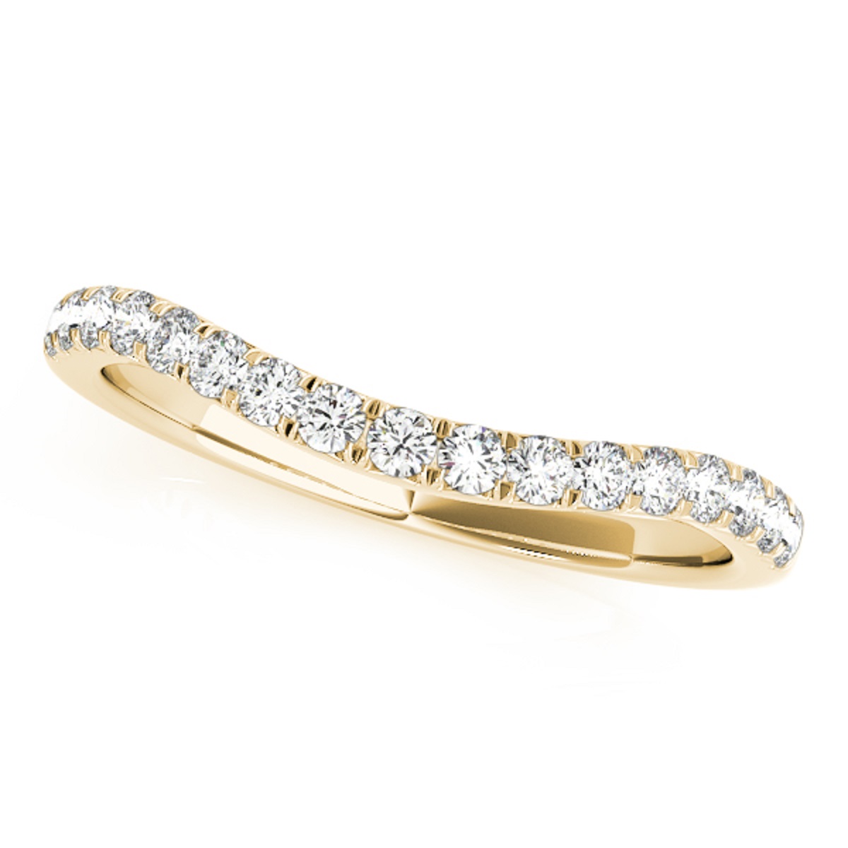Mauli Jewels Rings for Women 0.25 Carat Engagement Wedding Band 4-Prong 10K Solid Yellow Gold