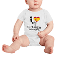 thumbnail image 2 of I Heart My Spanish Grandpa Spain Love Flag Newborn Clothes Outfits (White, 6-12 Months), 2 of 5