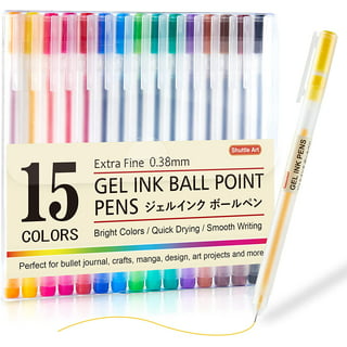Penagic - Gel Pens 12 Count, Black Ink, Ball Point Pens Fine Point, 0.5 mm  Ink Pen, Note Taking Pens for Japanese Korean Office School Stationery  Supplies (Black, 12-Count) 