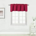 thumbnail image 3 of TVLO burgundy blackout thermal valance for short window curtain with rod pocket for kitchen bathroom home decor 54" x 18" inch 1 valance, 3 of 5