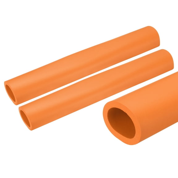 2pcs Foam Tubing for Handle Grip Support, Pipe Insulation, 1-1/8 inch(28mm) ID 38mm OD 0.25m(0.8ft) Length Orange