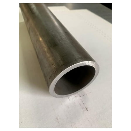 3" OD x 1/4" Wall x 8" Long DOM Steel Tube Silver
