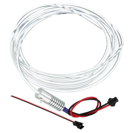 

Uxcell 3mm 3.0m PMMA Side Glow Fiber Optic Cable Kit with LED Aluminum Illuminator 12V 1.5W Light Source Purple