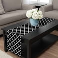 thumbnail image 4 of Modern Black Geometric Table Runner 36 Inches Long, Abstract Art Morocco Aesthetic Kitchen Coffee Dining Table Decoration for Home Party Birthday Wedding Home Decor 13x36 Inches, 4 of 8