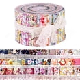 thumbnail image 4 of SUTENGDA 36 Pieces Jelly Roll Multi-Color Fabric Quilting Fabric Strips with Different Patterns for Sewing Quilting Crafting Home DIY, 4 of 8