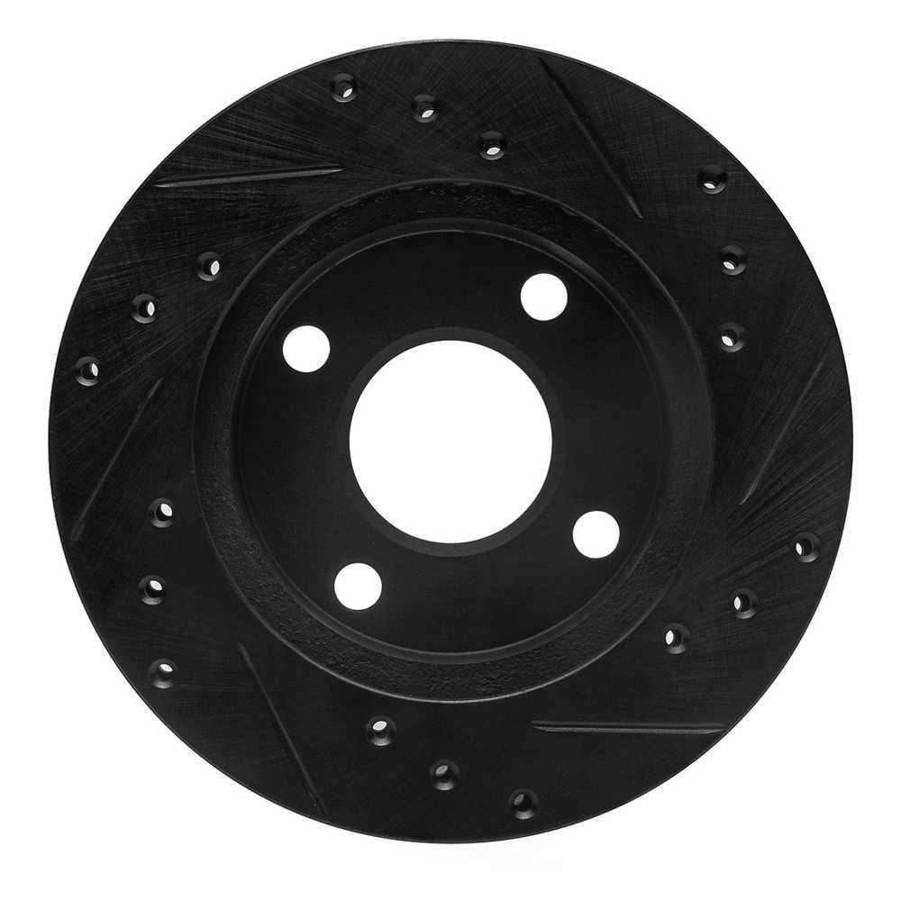 Dynamic Friction Company 633-54007L DFC Brake Rotor - Drilled And Slotted - Black