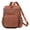 Suede caramel, variant on Contemporary PU Leather Backpack for Women Shoulder Bag Casual Handbag for Travel and Daily Use with Tassels Charm