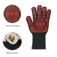 thumbnail image 4 of Sports Outdoors Camping Hiking BBQ Barbecue BBQ Barbecue Meat Oven Microwave Barbecue Resistance High-temperature Glove Non-slip Silicone Anti-burn Glove Glove Heat Insulation Anti-scalding Red, 4 of 6
