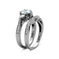 thumbnail image 4 of Women's Stainless Steel 316 Round 2.5 Ct Zirconia Engagement Wedding Ring Set Size 9, 4 of 5