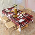 thumbnail image 2 of Red Christmas Pattern Rectangle Tablecloth 60"x120",Waterproof Polyester Rectangle Table Cloth, Wipeable Spillproof Polyester Tablecloth for Dining, Camping, Indoor and Outdoor, 2 of 6