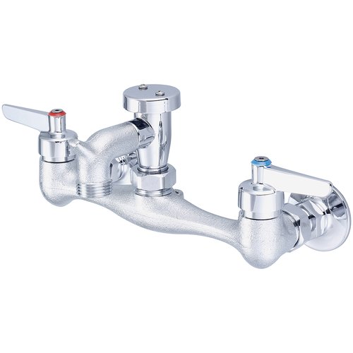 Central Brass Double Handle Wall Mount Garage Faucet