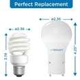 thumbnail image 4 of Viribright  Pro Pack 60-Watt EQ A19 GU24 LED Light Bulb 50-Pack - 4000K Cool White, 4 of 5