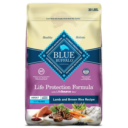 Blue Buffalo Life Protection Formula Large Breed Dry Dog Food  Lamb & Rice  30-lb. Bag