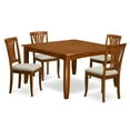 thumbnail image 2 of Dining Room Set-Dining Table And Chairs-Finish:Saddle Brown,Number of Items:5,Shape:Square,Style:Microfiber Seat, 2 of 4