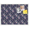 thumbnail image 2 of PinPix 40x30 Custom Cork Bulletin Board Vintage Japanese Floral Navy Poster Board Has a Fabric Style Canvas Finish, Framed in Vintage Japanese Floral Navy, by ArtToFrames (PinPix-1542), 2 of 5