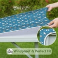 thumbnail image 6 of Blue Cartoon Unicorn Rainbow Cloud Star Balloon Square Fitted Tablecloth with Elastic Edge,Square Table Cover,Washable Elastic Table Cover for Home Kitchen Party Decor 34"x34", 6 of 6