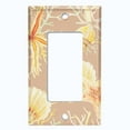 thumbnail image 2 of Metal Light Switch Wall Plate Outlet Cover (Ocean Sea Star Fish Shell Coral Clam Beige - Single Rocker), 2 of 2