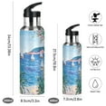 thumbnail image 2 of Yayeee 20oz Insulated Water Bottle Double Wall Stainless Steel with Flip Straw Lid, Seaside Door, 2 of 7