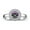 Alexandrite, variant on Rings for Women 14K White Gold Halo Ring with Round 4MM Gemstone & Diamonds October Pink Ice Jewelry Size 5
