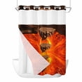 thumbnail image 2 of Floating Rocks No Hook Shower Curtain with Snap in Liner, Abstract Natural Orange Red Lava Molten Core Waterproof Shower Curtains with See Through Top Window Liner for Bathroom, 60x72 Inches, 2 of 9