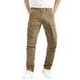 thumbnail image 4 of cocolona Cargo Pants for Men Outdoor Casual Sports Hiking Pants Multiple Pockets Straight Type Work Pants Fashion Trousers, 4 of 6