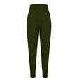 thumbnail image 5 of Ayolanni Womens Pants Petite Plus Size Cuffed Army Green Elastic High Rise Sweatpants Pants for Women Jeans Capris L, 5 of 7