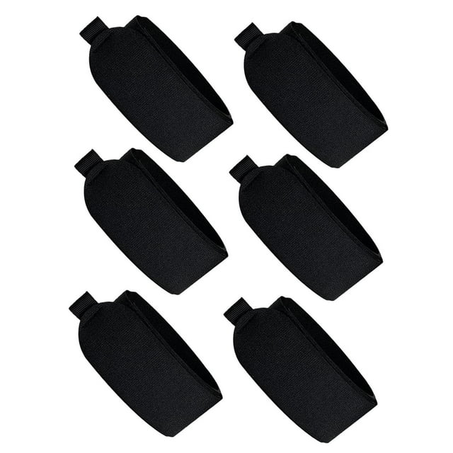 Colaxi 6 Pcs Sangles de Ski Attaches de Ski pour Sports d'Hiver Ski Noir