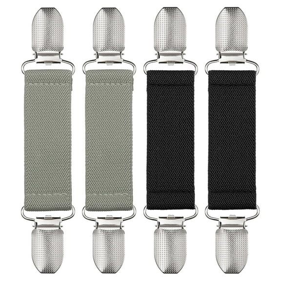 Uxcell Dress Clips, 4 Pack Sweater Shawl Scarf Clip(Dark Gray, Black)