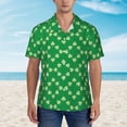 thumbnail image 2 of Goofa St Patrick's Day Pattern Hawaiian Shirt for Men, Unisex Summer Beach Casual Short Sleeve Button Down Shirts,Aloha Tropical Floral print shirt,Medium, 2 of 7