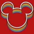 thumbnail image 2 of Girl's Mickey & Friends Rainbow Logo  Graphic Tee Red Small, 2 of 5