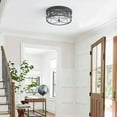 thumbnail image 4 of Aiwen 2-Light Matte Black Ceiling Lamp Rustic Industrial Farmhouse Light Fixture, 4 of 10