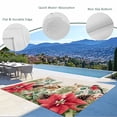 thumbnail image 3 of Christmas Poinsettia Outdoor Rug for Patio/Deck/Porch, Non-Slip Large Area Rug 5 x 7 Ft, Xmas Birds Berries Eucalyptus Botanical Indoor Outdoor Rugs Washable Area Rugs, Camping Rug Carpet Runner, 3 of 8