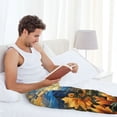 thumbnail image 5 of Naloa Sunset Sky Sunflower Pajama Pants Men, PJ Bottoms, Sleep & Lounge Pants-X-Large, 5 of 6
