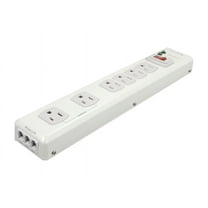 Belkin 6-Outlet Metal Power Strip Surge Protector, 6ft, Beige