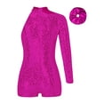 thumbnail image 2 of Haitryli Girls Sequins One Shoulder Ballet Dance Leotard Gymnastic Unitard Biketard Bodysuit Jumpsuit Dancewear Hot Pink 12, 2 of 3