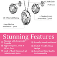 thumbnail image 2 of Cate & Chloe Zara 18k White Gold Plated Women's Stud Earrings and Necklace Set, Swarovski Crystals, 2 of 10