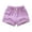 Purple, variant on Mercatoo Kids Girls Summer Denim Shorts Solid Color High Waist Elastic Ripped Jeans with Pocket Girls Spandex Shorts