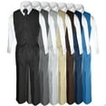 thumbnail image 3 of Khaki Baby Boys Toddler Wedding Formal Party Vest Necktie Sets Suits Outfits, 3 of 5